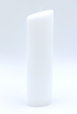 Ovalkerze Weiß 24 x 4,5 x 6,5 cm