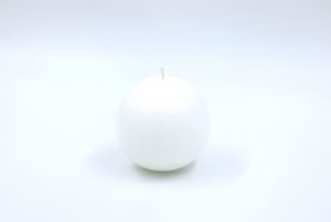 Ball candles white Ø 8 cm