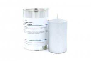 Kerzenlack (Wasserbasis) 1 Liter Silber