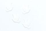 Weiße Taube, Pack mit 4 Stück