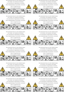 Candle Warning Labels, Sticker 11 x 5cm, 12 Pack