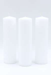 Pillar candle white 25 x Ø 7 cm