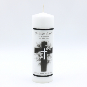 Memorial Candle 25 x Ø 8 cm "Cross"