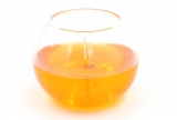 Gelcandle in glass ball 120mm Orange