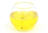Gelcandle in glass ball 120mm Yellow