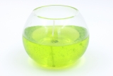 Gelcandle in glass ball 120mm Light green
