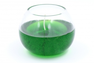 Gel Candle in Sphere Glass Ø 12 cm Green