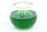 Gelkerze im Kugelglas Ø 12 cm Grün