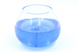 Gelcandle in glass ball 120mm Light blue