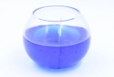 Gelcandle in glass ball 120mm Blue