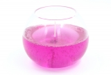 Gelcandle in glass ball 120mm Light purple