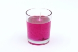 Gel Candle in Clear Votive Glass Bright Red