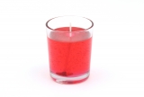 Gel Candle in Clear Votive Glass Light Red