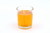 Gelkerze im klaren Votivglas Orange