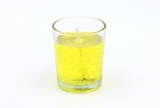 Gel Candle in Clear Votive Glass Yellow