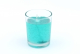 Gel Candle in Clear Votive Glass Turquoise