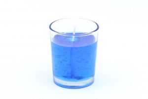 Gelcandle glass votive clear Blue