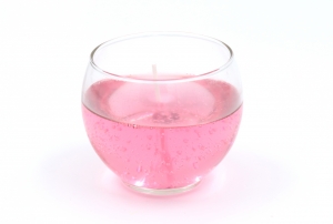 Gelcandle in glass ball 80mm Rose