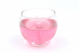 Gelkerze im Kugelglas Ø 8 cm Rosa