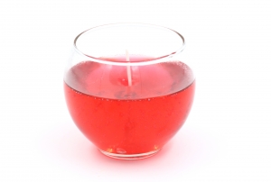 Gel Candle in Sphere Glass Ø 8 cm Light Red