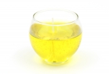 Gelkerze im Kugelglas Ø 8 cm Gelb