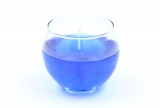 Gelcandle in glass ball 80mm Blue