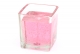 Gel Candle in Cube Glass 7.2 cm Rose