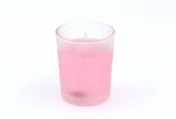 Gel Candle in Matte Votive Glass Rose