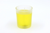 Gelcandle glass votive frosted Yellow