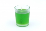 Gelcandle glass votive frosted Green