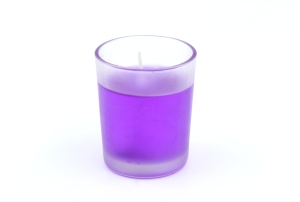 Gel Candle in Matte Votive Glass Purple