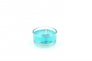 Gel Candle in Tealight Glass Turquoise