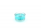 Gelcandle in tealight glass Turqouise