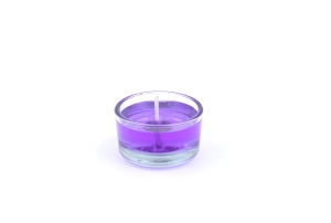 Gel Candle in Tealight Glass Purple