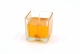 Gel Candle in Cube Glass 6.0 cm Orange