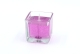 Gel Candle in Cube Glass 6.0 cm Light Purple