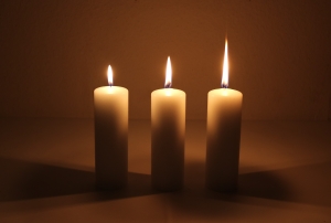 Movie multi wick cand. 150x5mm Cream candle with double wick