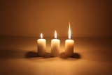 Movie multiwick cand. 4x8 cm Cream candle with double wick