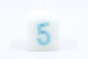 Numeric cuboid candle 6x5x5 cm
