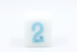 Square Number Candle 6 x 5 x 5 cm 2
