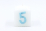 Square Number Candle 6 x 5 x 5 cm 5