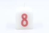 Square Number Candle 6 x 5 x 5 cm 8