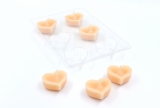 6-cavity Floating Candle Mold Heart