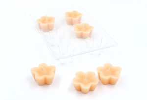 6-cavity Floating Candle Mold Flower