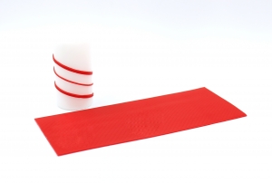 Wax stripes colored 2mm Red