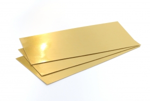 Verzier - Wachsfolie / Wachsplatte 20 x 10 cm Hochglänzendes Gold