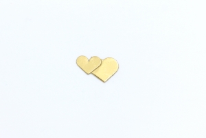 Double Heart Large Gold