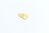 Double Heart Large Gold