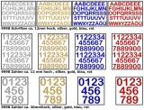 Kerzen - Abziehbild Buchstaben / Zahlen Buchstaben 12 mm...
