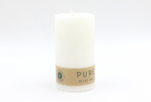 Pillar Candle 13 x Ø 7 cm made from Olive Wax